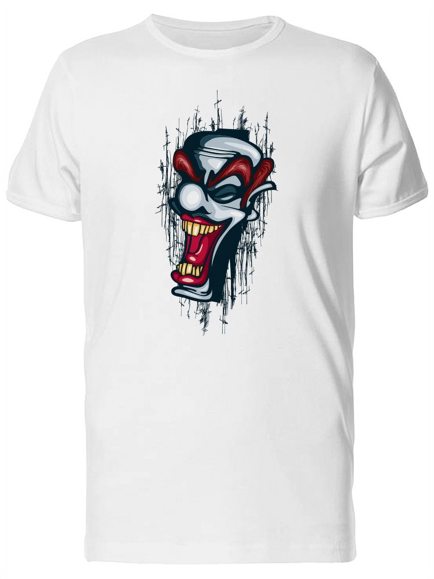 Scary Clown Laughing T-Shirt Men -Image by Shutterstock X-Large -  Walmart.com