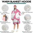 thumbnail image 5 of Wearable Oversized Blanket,Cute Ghost Halloween Pattern Wearable Blanket Hoodie for Adults,Cozy Hooded Blankets with Super Pockets,Super Warm Fuzzy Pullover for Women & Men, 5 of 6