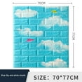 thumbnail image 2 of Tignapoo 3D Foam Wall Stickers for Home Decor - Self-Adhesive, Waterproof, Removable, 12 Sheets of Sky and Clouds Design, Easy Installation for Bedroom, Kitchen, Living Room Backgrounds, 2 of 6