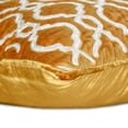 thumbnail image 2 of The HomeCentric Decorative Gold Pack of 2, 16"x16" (40x40 cm) Pillow Covers, Velvet Bouclet Embroidery Throw Pillows For Sofa, Geometric Pattern Modern Style Easter - Cressida, 2 of 3