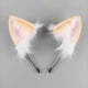 thumbnail image 4 of Diadema con orejas de gatito de peluche para mujer y niña, aro para el pelo con orejas de animal para escenario Amarillo, 4 of 7