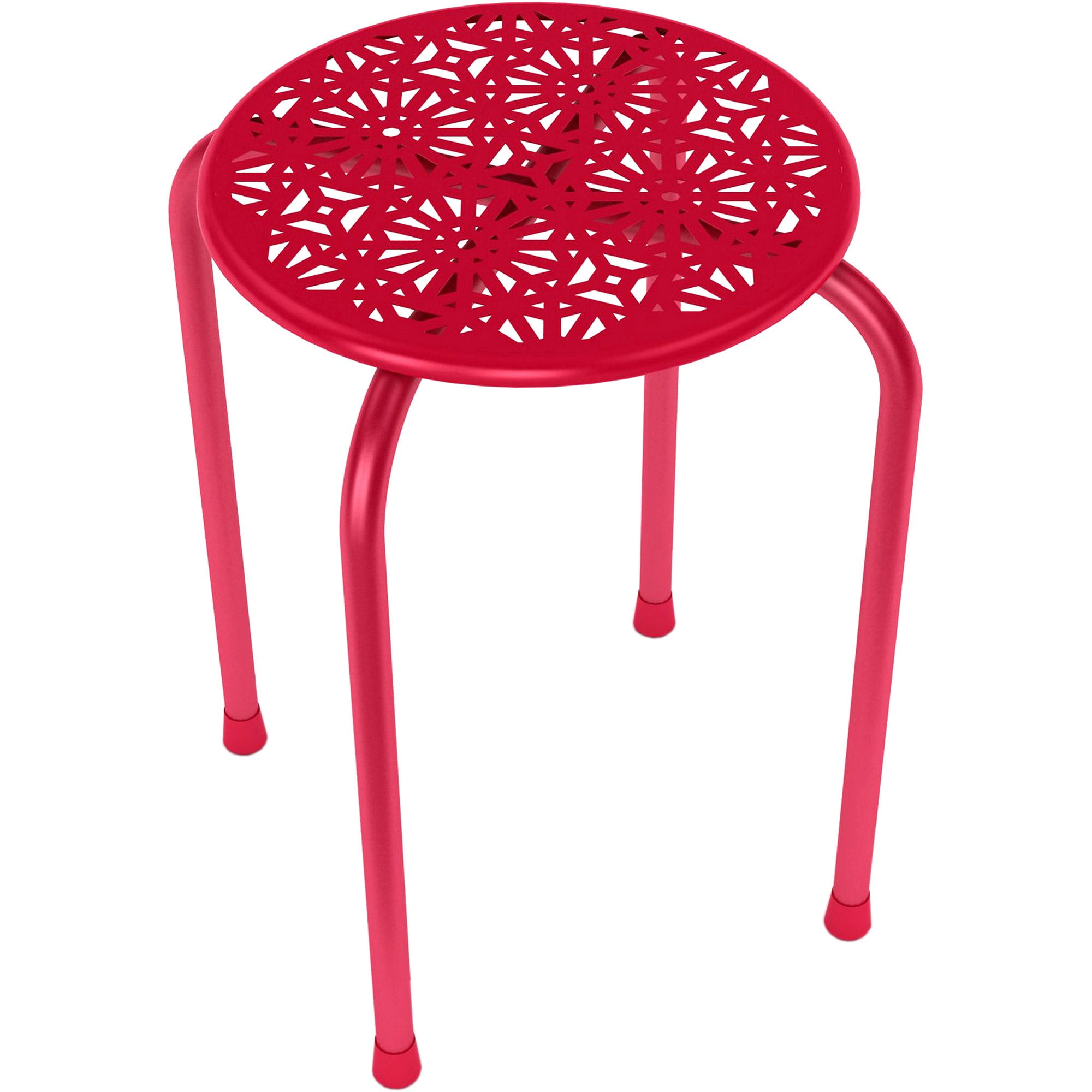 Atlantic Daisy Metal Side Table/Stool, Set of 2, Multiple Colors