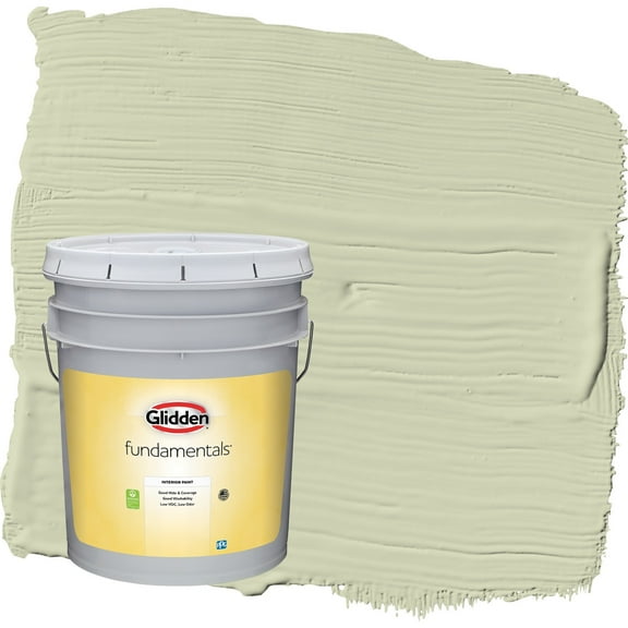 Glidden Fundamentals Pickling Spice / Green Semi-Gloss Interior Paint, 5 Gallon