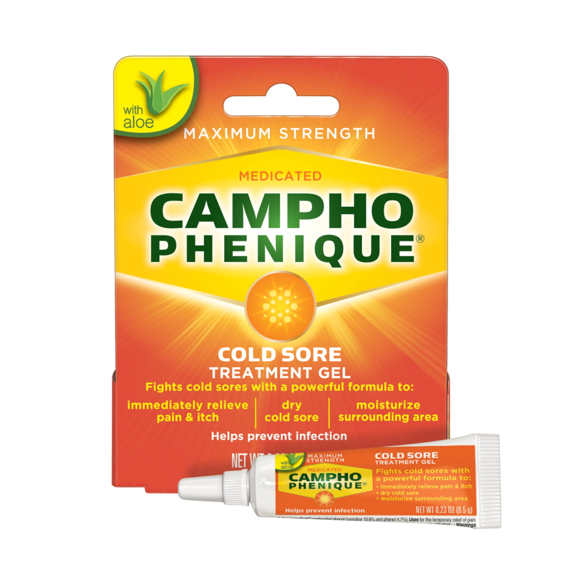 Campho Phenique Cold Sore and Fever Blister Treatment for Lips, Maximum Strength, 0.23 Oz.