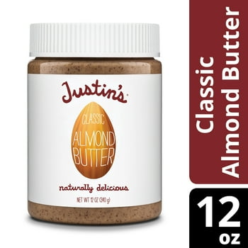 JUSTIN'S Classic No Stir Gluten-Free Almond Butter, 12 oz Jar