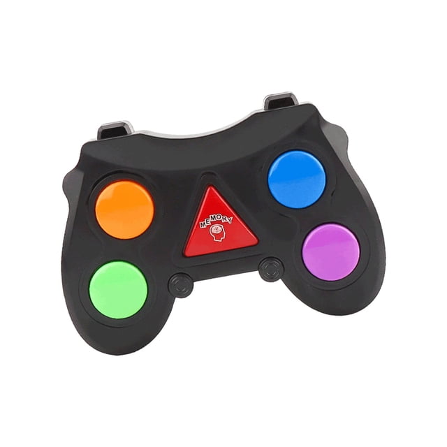 Juego de memoria iluminado con luces y sonido, juguetes electrónicos portátiles para niños Negro