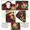 thumbnail image 4 of LA LEELA Men's Hawaiian Shirts Short Sleeve Button Down Shirt Men's Party Shirts Casual Holiday Summer Tropical Island Shirts for Men Funny XL Hibiscus Floral, Red, 4 of 6