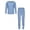 Blue, variant on Haitryli Kids Striped Thermal Underwear Set Girls Boys Warm Long Johns Base Layer Tops with Leggings Pants Set Red 3-4