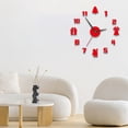 thumbnail image 2 of Reloj de pared navideño 3D que brilla en la oscuridad, acrílico sin marco, silencioso, para el hogar, la oficina, el dormitorio, la sala de estar, reloj analógico digital, decoración., 2 of 8