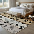 thumbnail image 4 of 5'x8' Area Rugs, Cute Dog Claws Indoor Outdoor Area Rug for Living Room Bedroom, Farmhouse Brown Grey Wooden Puppy Pawprints Washable Bathroom Rugs Kitchen Floor Carpet Mats Home Decor Aesthetic, 4 of 8