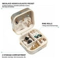 thumbnail image 2 of Marble Travel Portable Earring Organizer Decorative Box Necklace Holder: Square Jewelry Storage for Rings, Earrings, Necklaces, Bracelets, and More - Suitable for Girls and Women, 2 of 6
