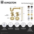 thumbnail image 5 of Kingston Brass KPK202 Gourmet Scape Traditional Plumbing Sink Trim Kit with P-Trap in Polished Brass, 5 of 6