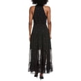 thumbnail image 2 of CeCe womens  Halter Tie Neck Tiered Maxi Dress, m, Black, 2 of 3