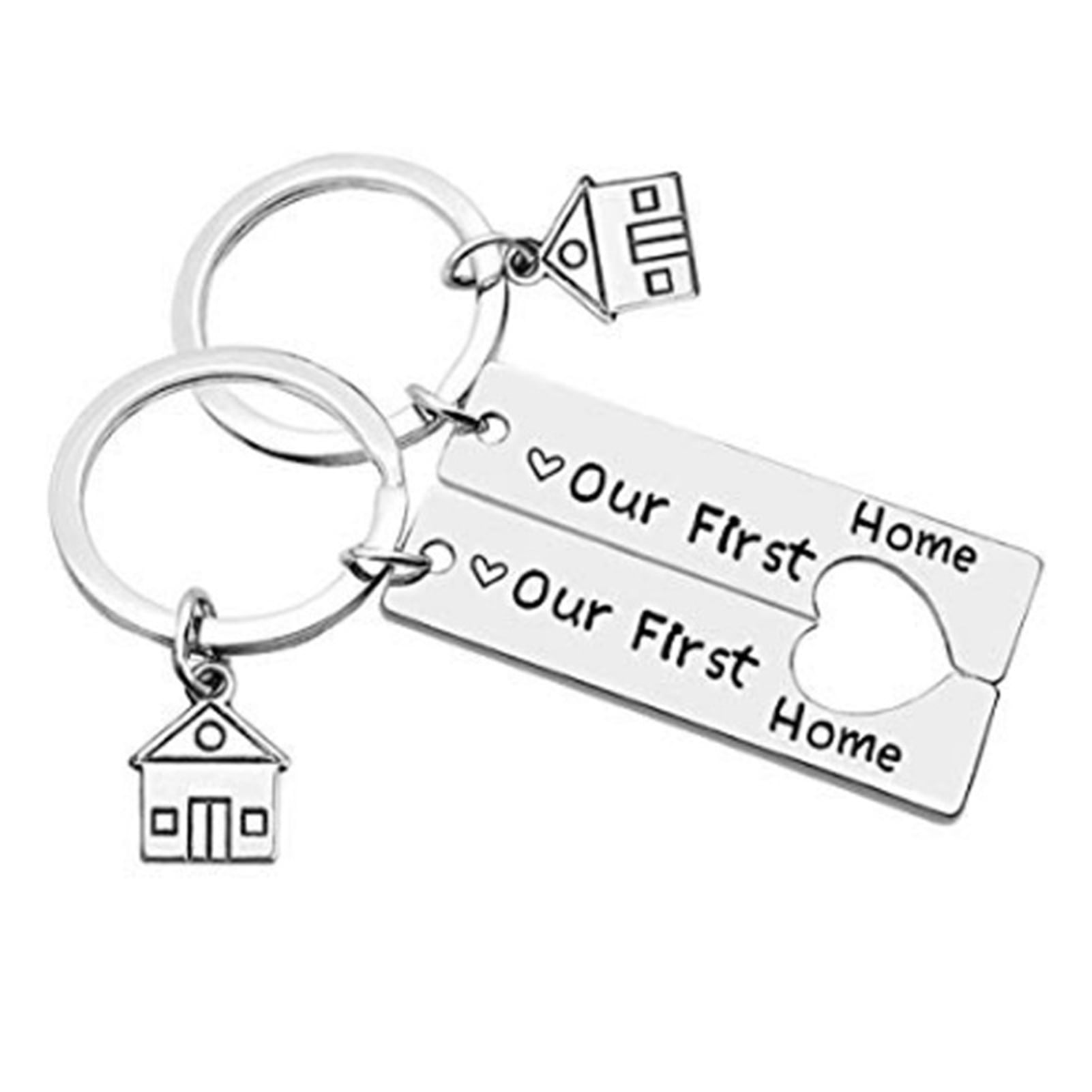 1 Pair House Warming Romantic Love Key Chain Charm Pendant Keychains Gift 