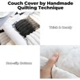 thumbnail image 3 of Pet Couch Covers for Sofa, Couch Covers for Dogs Washable Dog Couch Cover Protector Cream-Colored Furniture Sofa Covers for Dog Handmade Pure Cotton Pet Bed Mat (Grayish Blue, 27.6"×70.9"), 3 of 7