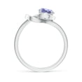thumbnail image 2 of ANGARA Natural Solitaire Tanzanite Infinity Knot Ring in 925 Sterling Silver for Women (Size-6mm) | December Birthstone, Birthday, Anniversary, Jewelry Gift for Women | Natural Tanzanite Ring, 2 of 9