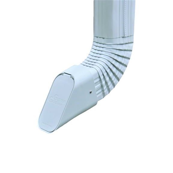 Type B 2 in. x 3 in. White Plastic Downspout Extension
