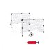 thumbnail image 5 of Eigraketly Mini red de poste de portería de fútbol con juego de bomba, juguetes deportivos, portería de fútbol + pelota de hielo Portería de fútbol doble 2piezas, 5 of 6