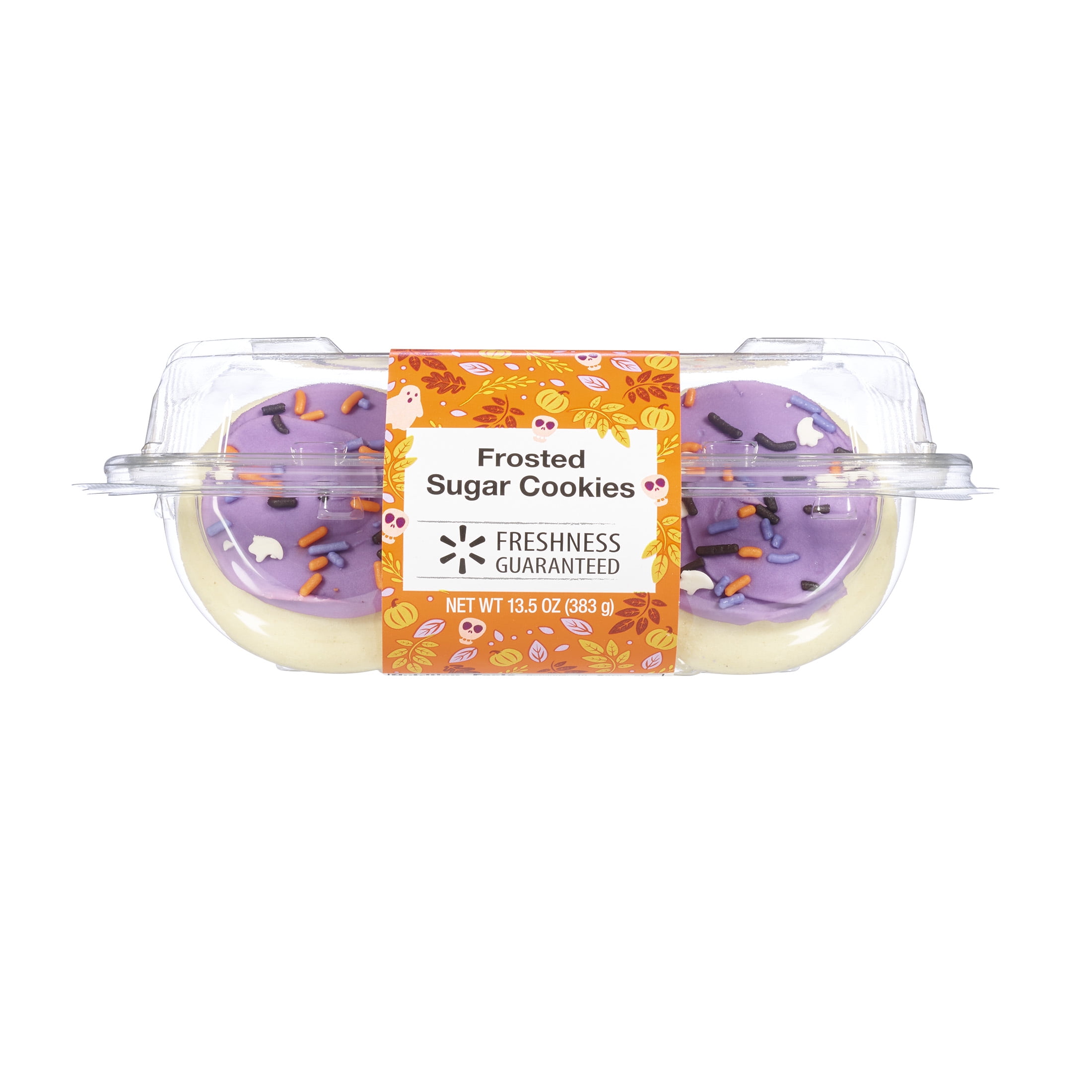 Freshness Guaranteed Halloween Purple Boo Frosted Sugar Cookies, 13.5 oz, 10 Count