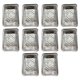 thumbnail image 1 of Billuyoard Paquete de 10 sartenes de papel de aluminio, accesorios para el hogar, contenedor de alimentos rectangular de gran capacidad de una Herramientas y accesorios para hornear tapa de 1000ml, 1 of 6