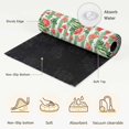 thumbnail image 3 of Washable Area Rugs 2.7x5 FT Watermelon Rugs for Living Room Non-Slip Soft Low-Profile Rectangle Watercolor Fruits Green Palm Leaves Striped Large Rug Carpet for Bedroom Dining Room Home Decor, 3 of 8