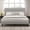 Light Gray, variant on Frostbloom Queen Size Platform Bed Frame with Velvet Upholstered Headboard, No Box Spring Needed, White