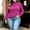 Hot Pink, variant on ZGRBOU Mock Turtleneck Tops for Women Fall Winter Basic Long Sleeve Shirts Soft Stretchy Layering Tee Plus Size