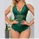 thumbnail image 3 of Gibobby Ropa interior mujer Body de Camisola Sexy con Cordones y Espalda Abierta con Panel de Malla para Mujer Lencería Sexy de San Valentín Body Encaje(Verde, XG), 3 of 4