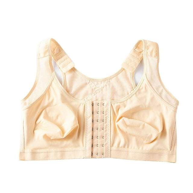 Posture Bra Corrector For Women Full Coverage Front Closure X-strap Wirefree Back Support Fix Body Shaper Bra