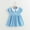 Light blue, variant on Zhuashum Flower Girl Dress 18-24 Months Trend Dresses V Neck Solid Color Sundress Sleeveless Summer Simple Style Girl Clothes Blue