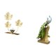 thumbnail image 5 of Estatua de con flores y hojas de metal. Figura decorativa de escritorio. Escultura de hierro y resina con base estable. Ideal para sala de e, 5 of 8