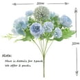 thumbnail image 5 of Coolmade Artificial Flowers, Fake Peony Silk Hydrangea Bouquet Decor ,Blue, 5 of 9