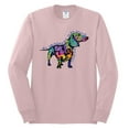 thumbnail image 2 of Wild Bobby, Colorful Dachshund Is My Spirit Animal Lover Mens Long Sleeve Shirt, Light Pink, Medium, 2 of 3