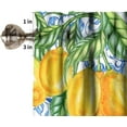 thumbnail image 5 of Blue Tile Lemon Valance, Vintage Watercolor Lemon Summer Tropic Fruit Italian Navy Blue Window Valances Treatments for Farmhouse Kitchen Living Dinning Room Café Décor 54x18inch, 5 of 6