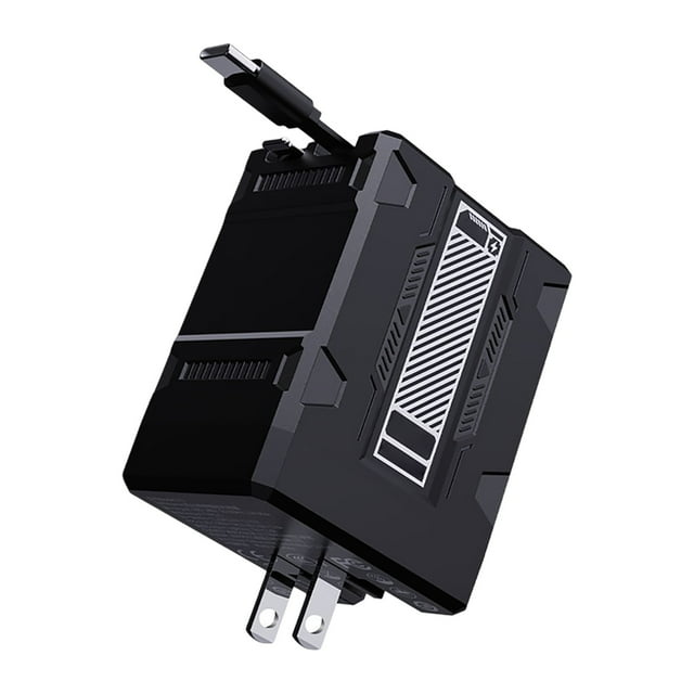 Chargeur Rapide 2 en 1 120w Amélioré Rétractable Module de Charge Super Rapide Pliable Adaptateur Mural pour Téléphone Tablette Ordinateurs Portables