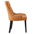 thumbnail image 4 of Side Dining Chair, Rivet Nailhead, Tan, Vegan Leather, Kitchen Cafe Bistro Hospitality Restaurant, Modern Contemporary HB32913, 4 of 8