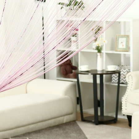Thread Curtain Fringe Panel 39 X 79 W H Decorate Living Room Door Light Pink