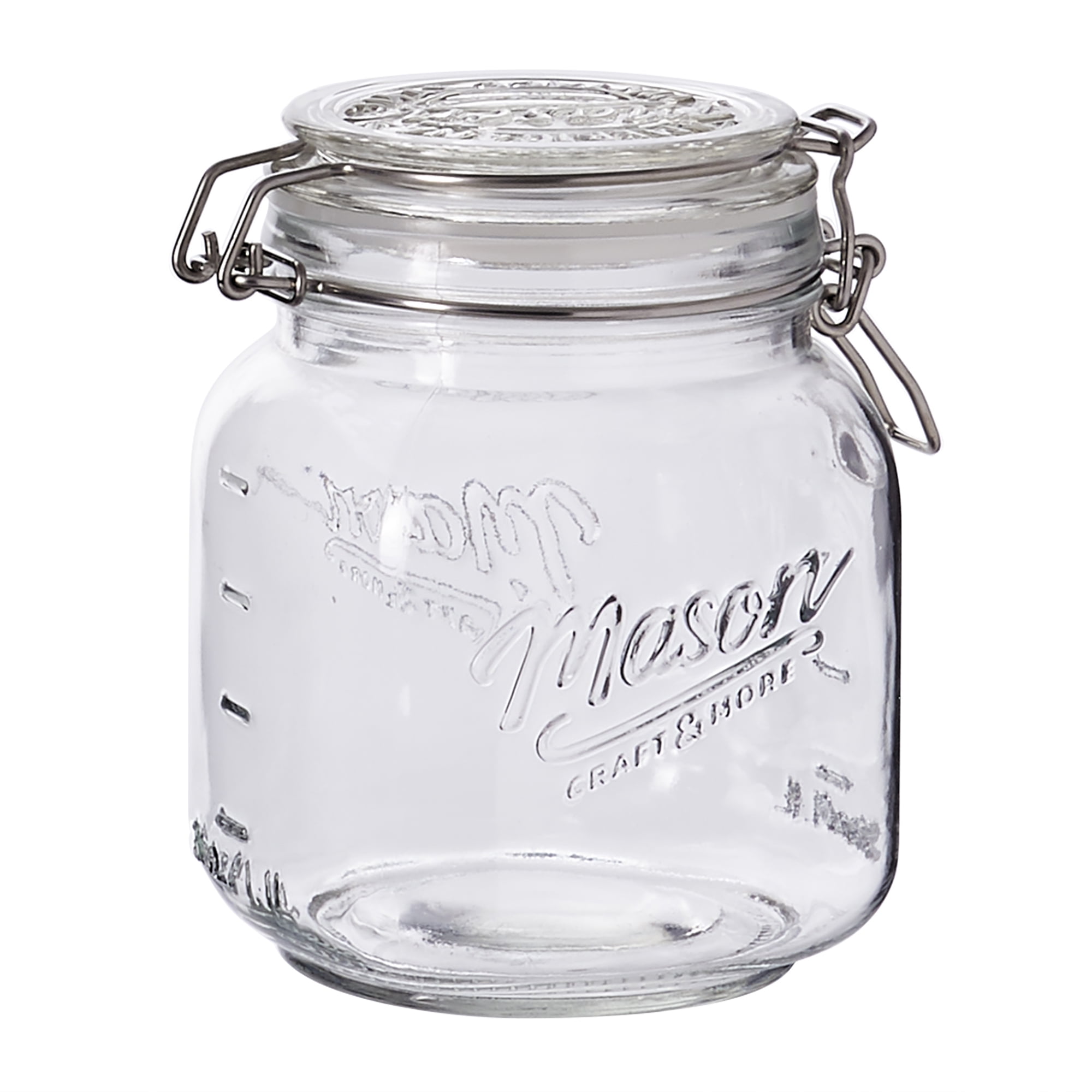 Mason Craft and More 1L Preserving Jars with Clamp Lids - Set of 2