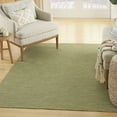 thumbnail image 3 of Nourison Positano Solid Flatweave Low Pile Indoor Outdoor Area Rug Green 6' x 9', 3 of 12