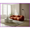 thumbnail image 4 of Mid Century Modern Boucle Curved Sofa, 93.6”L Orange Couch for Bedroom Office Apartment, 4 of 10