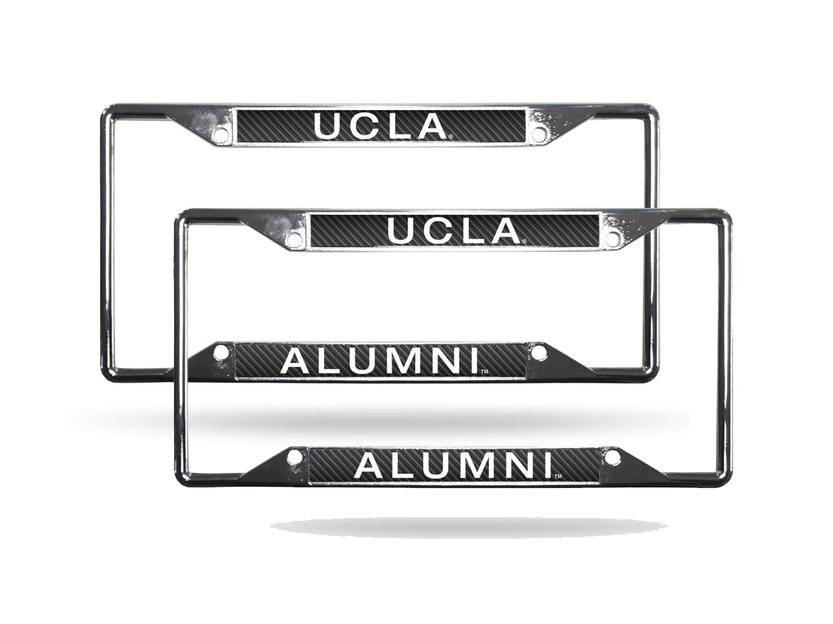 2 Rico UCLA Bruins NCAA Alumni Chrome Metal Laser Cut License Plate Frame Set 