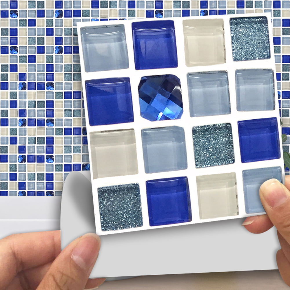 18pcs 3D Self-Adhesive Mosaic Tile Sticker Kitchen&Bathroom Wall Stickers Decor.