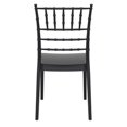 thumbnail image 5 of Luxury Commercial Living 36" Black Stackable Outdoor Patio Armless Dining Chair, 5 of 9