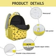 thumbnail image 4 of Bee Lovers Cute School Backpack – Honeycomb and Bumble Bee Print Pattern with Cartoon Yellow Hive Design, 4 of 6