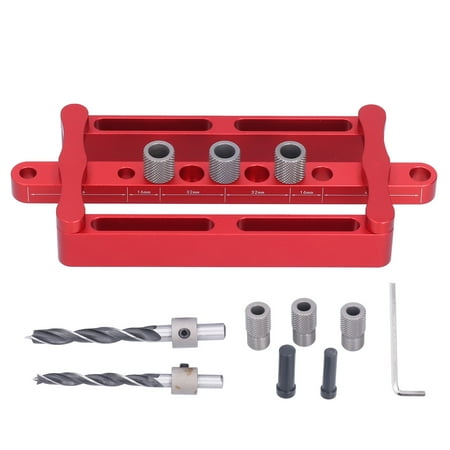 

Woodworking Dowel Punch Hole Drilling Guide Positioner Aluminum Alloy Doweling Locator Tools