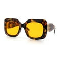 thumbnail image 5 of Womens Mod Thick Plastic Rectangle Designer Fashion Butterfly Sunglasses Tortoise - Orange, 5 of 8