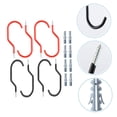 thumbnail image 4 of OULII 16 Pcs Wall Mounted Hooks Metal Assorted Color For Garage Bicycle Parking, 4 of 8