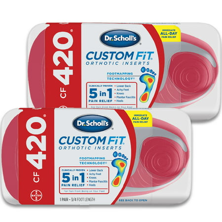 Dr. Scholl's Custom Fit CF420 Orthotic Shoe Inserts for Foot, Knee and Lower Back (Best Shoes For Custom Orthotics)
