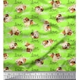 thumbnail image 1 of Soimoi Rayon Fabric Love Text & Puppies Dog Print Fabric by Yard 42 Inch Wide, 1 of 1