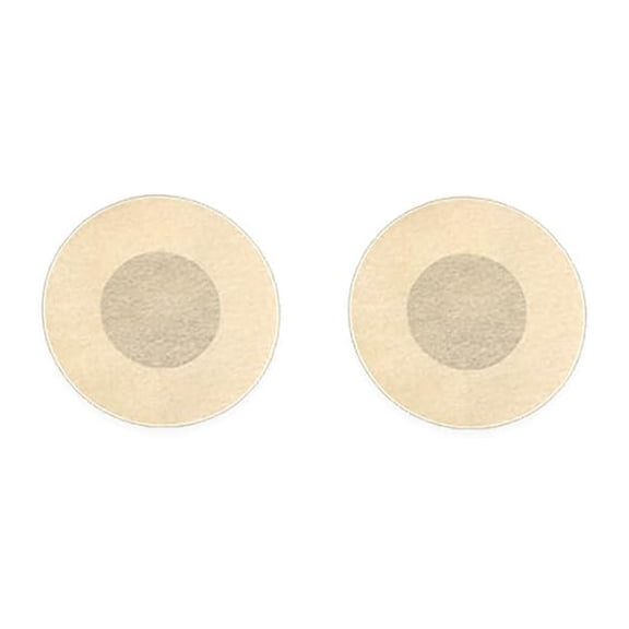 Round Disposable Non-Woven Nipple Covers Ultra Thin Breathable Skin Color Pasties 6.5cm Diameter 1 Pair Invisible Adhesive for Comfort No Show Protection